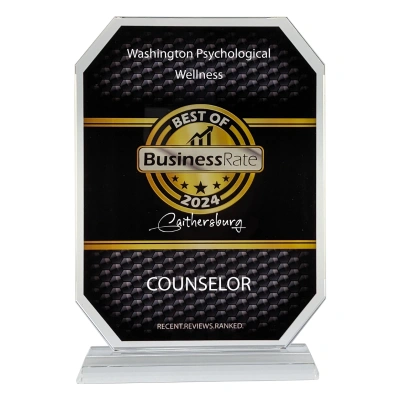 BusinessRate recognition for Washington Psychological Wellness in Gaithersburg