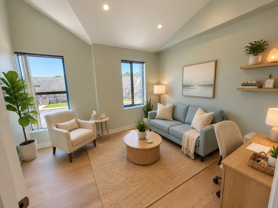 Calm therapy space at Washington Psychological Wellness Germantown