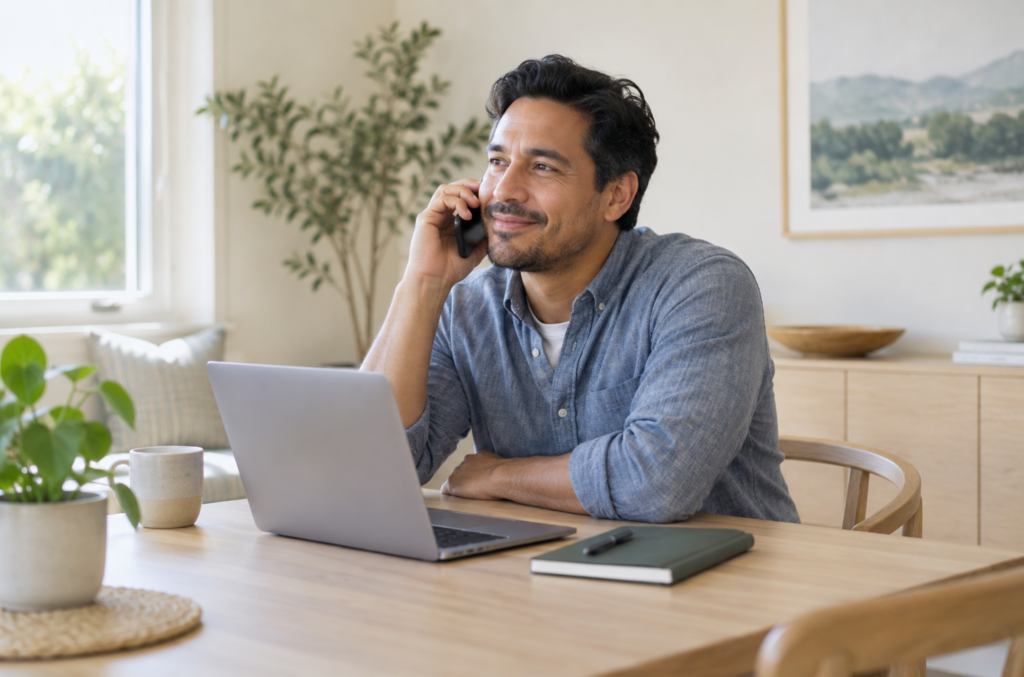 Phone consultation at Washington Psychological Wellness